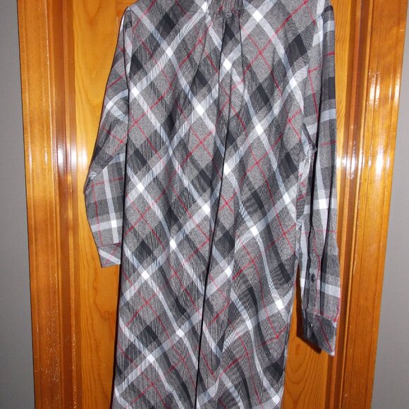 Chadwicks Size 16 Plaid Shift Shirt Dress Button Down-NWT - Picture 3 of 8